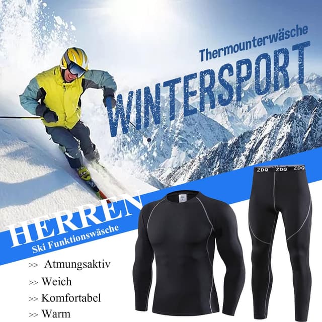 Thumbnail 6 de Set intimo termico uomo ZDQ: intimo invernale funzionale e traspirante, taglie S-XXL