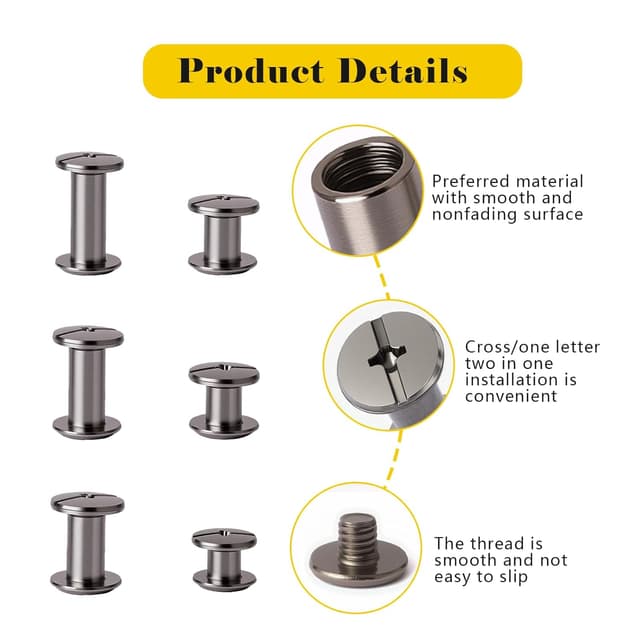 Detalle de Solaverano Chicago Schraubnieten 6 Größen