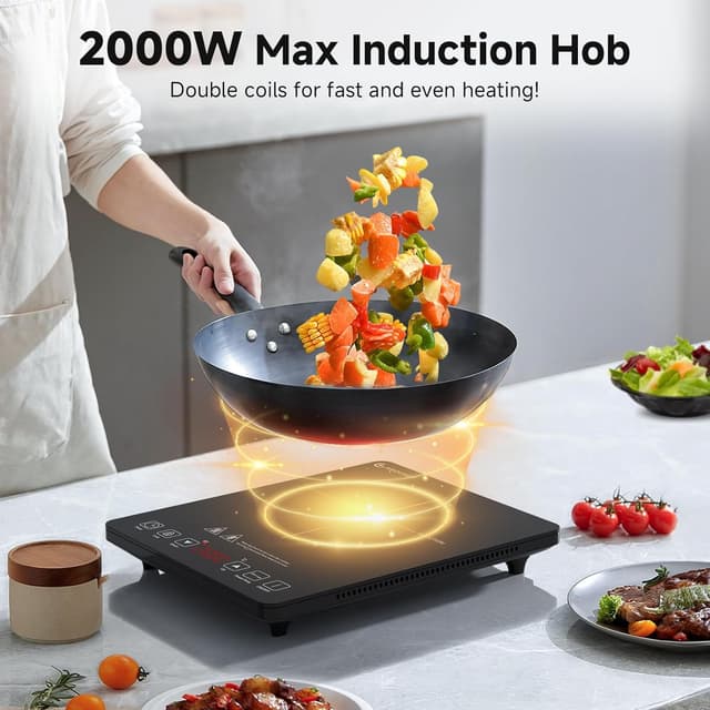 Detalle de AMZCHEF Single Induction Hob 2000W
