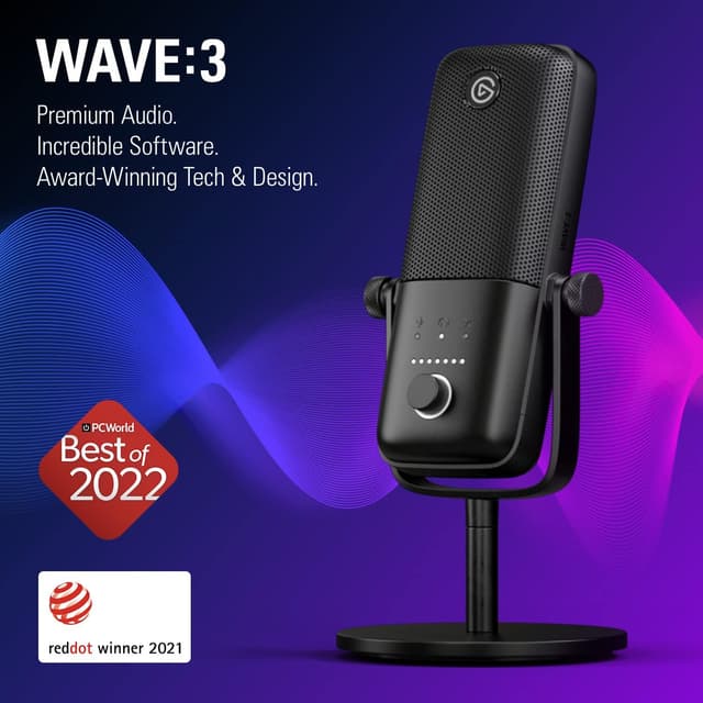 Thumbnail 2 de Elgato Wave:3 USB condenser microphone 🎤