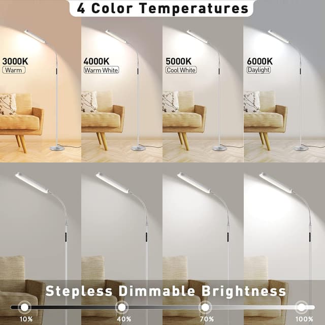 Detalle de OUTON LED floor lamp 15W 1500lm