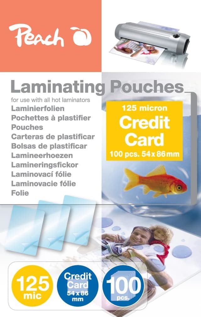 Detalle 2 de Peach Laminierfolien Kreditkarte 54x86 mm