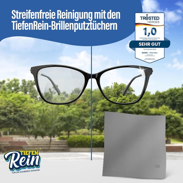 Thumbnail 2 de TiefenRein Brillenputztücher 20x20 cm