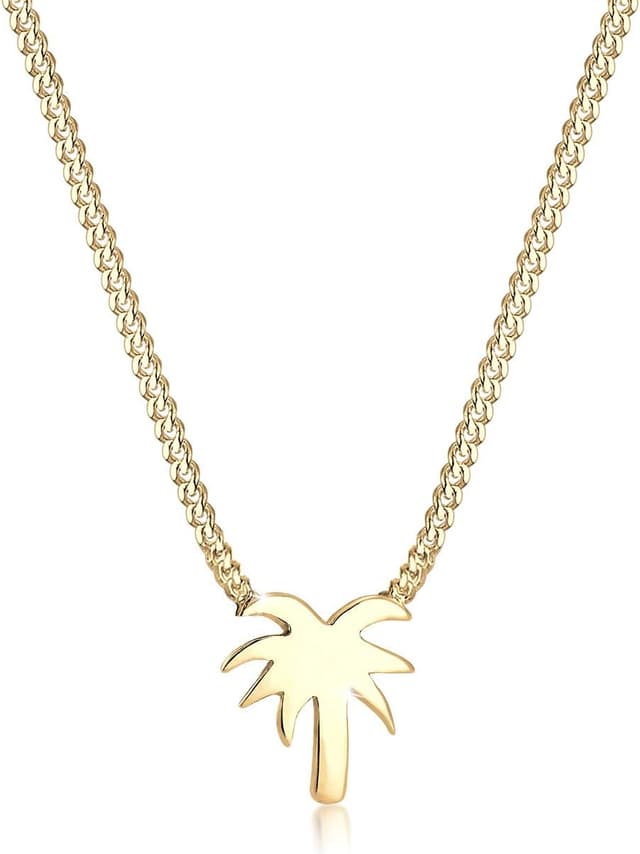 Detalle de Elli Damen-Kette Palme 925 Silber 45 cm