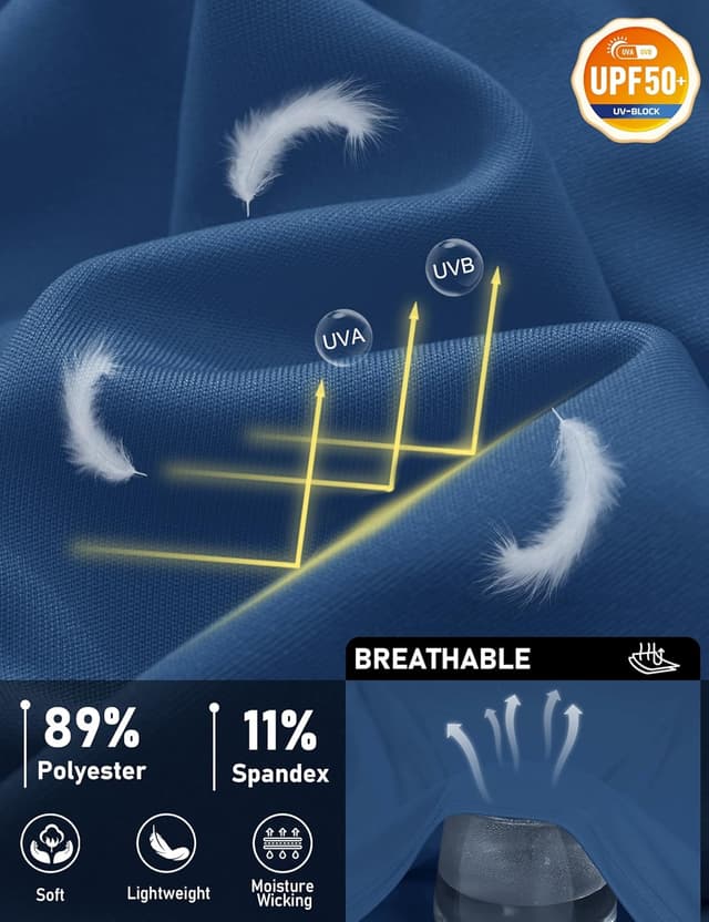 Detalle de TACVASEN Herren Tanktop Sport mit UPF 50+ UV-Schutz – schnelltrocknend & atmungsaktiv