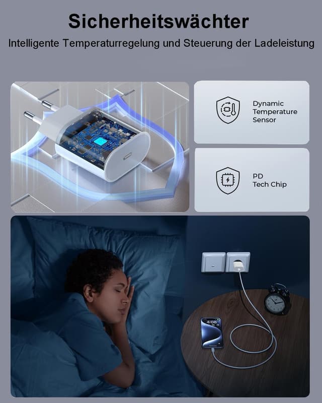 Detalle 1 de USB-C Ladegerät 25 W 2er-Set für iPhone