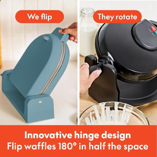 Detalle de bella Flip-n-Store Waffle Maker with EverGood™ Ceramic Nonstick Coating (7” Plates, 1000W)