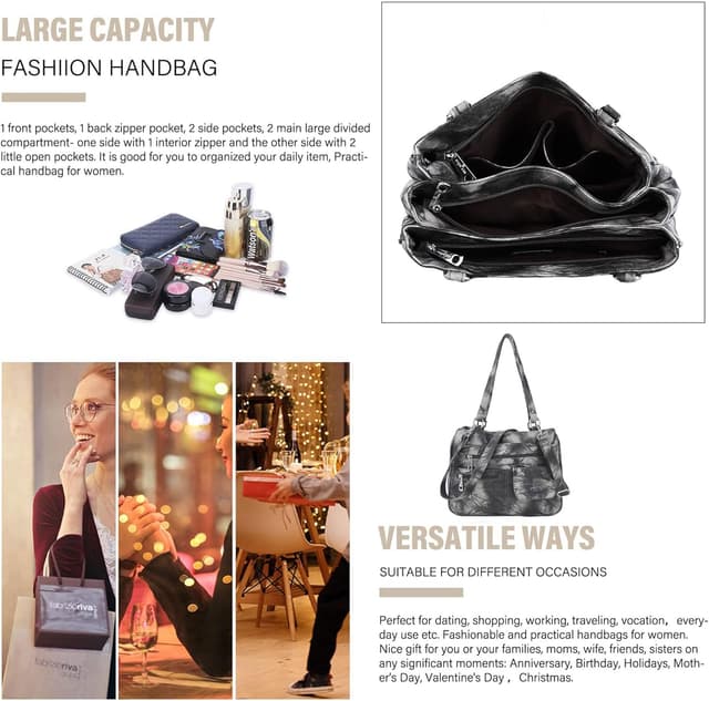 Thumbnail 6 de Angel Kiss Ledertasche Damenhandtasche 33cm