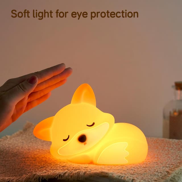 Detalle 2 de JMG-Myratts Kids Fox Silicone Night Light (USB rechargeable, dimmable, timer)