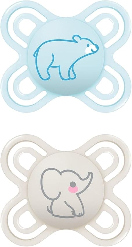 Detalle de MAM Perfect Chupete Recién Nacido con Caja Autoesterilizadora 💙