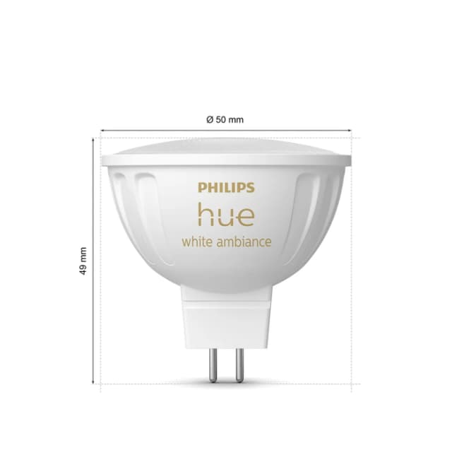 Detalle 2 de Philips Hue Spot White Ambiance MR16 12er-Pack