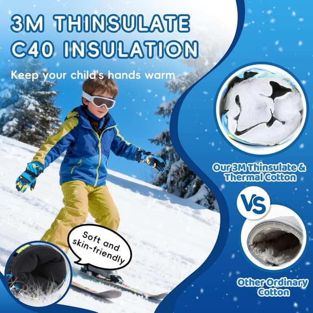 Thumbnail 1 de West Biking Skihandschuhe Kinder 3M Thinsulate, wasserdicht