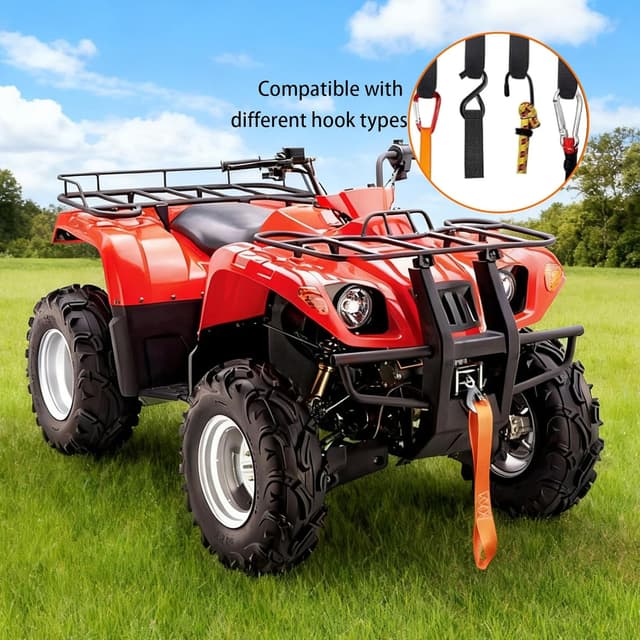 Detalle de Dryxog 8 Stück Zurrschlaufen (20,5 cm) aus weichem PP – Koffergurt, Spanngurt für Ladungssicherung