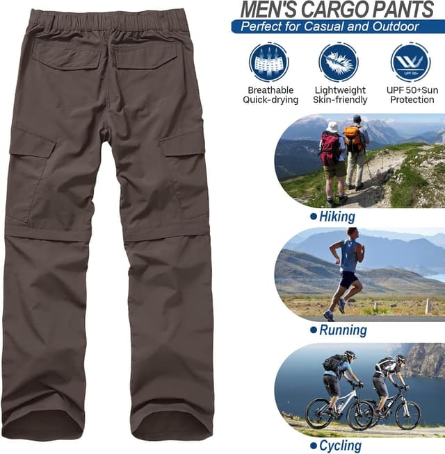 Thumbnail 6 de Jessie Kidden men’s hiking walking trousers – quick-dry, waterproof and zip-off cargo pants