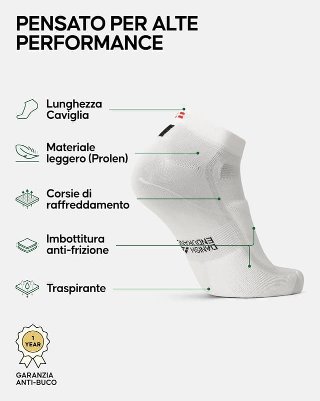 Thumbnail 2 de DANISH ENDURANCE Calze ciclismo corto 3 paia