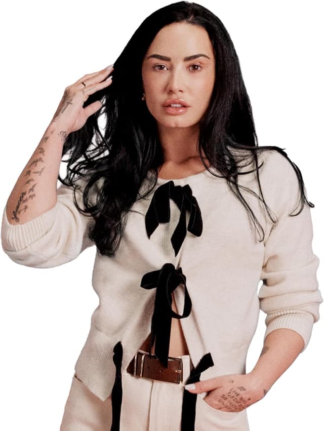 Detalle de Amazon Essentials women’s regular-fit long-sleeve tie front cardigan with bows