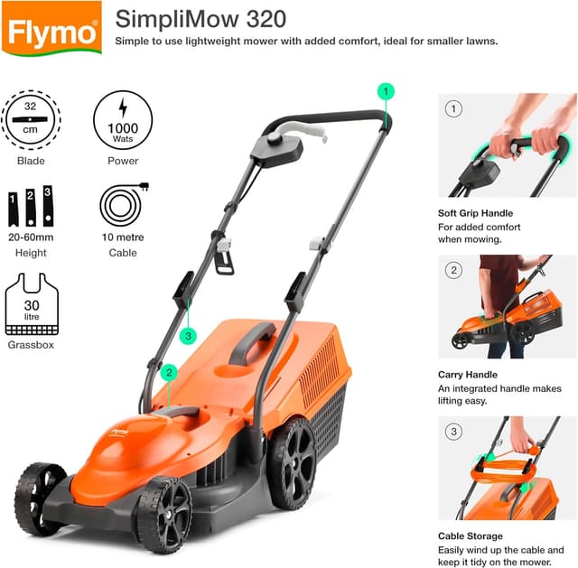 Thumbnail 1 de Flymo SimpliMow 320 Electric Lawn Mower