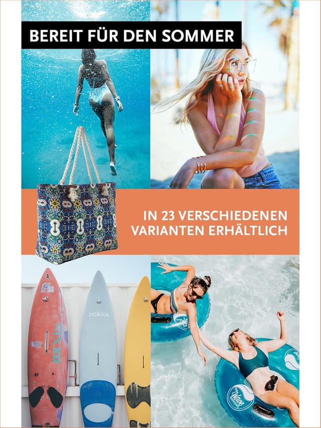 Detalle 1 de DonDon Strandtasche XXL 58 x 38 x 18