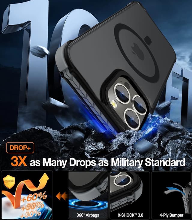 Thumbnail 2 de DEERLAMN Magnetic Case iPhone 15 Pro Max