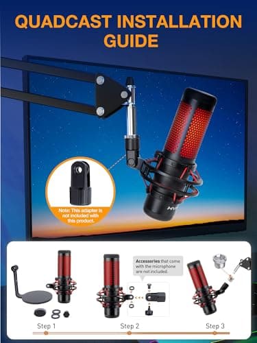 Thumbnail 1 de SUNMON QuadCast Boom Arm Mic Arm for Microphones 🎙