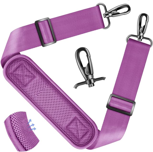 Detalle de ZINZ Schultergurt 59-Zoll-Universal-Taschengurt mit Memory-Schaum-Polster und 360° Haken