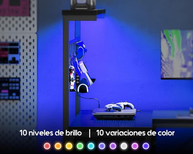 Thumbnail 5 de Coleshome Escritorio Gaming 130 x 100 cm