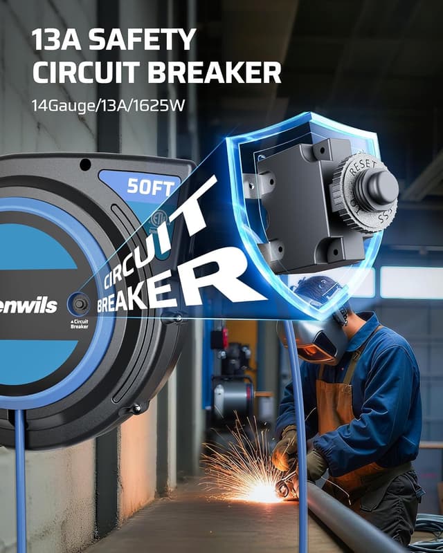 Thumbnail 6 de DEWENWILS Extension Cord 50 ft Reel 🔌