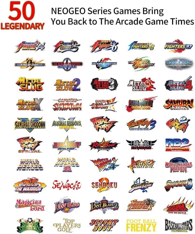 Detalle de UNICO MVSX Home Arcade con 50 giochi retro SNK precaricati, supporto 2 giocatori