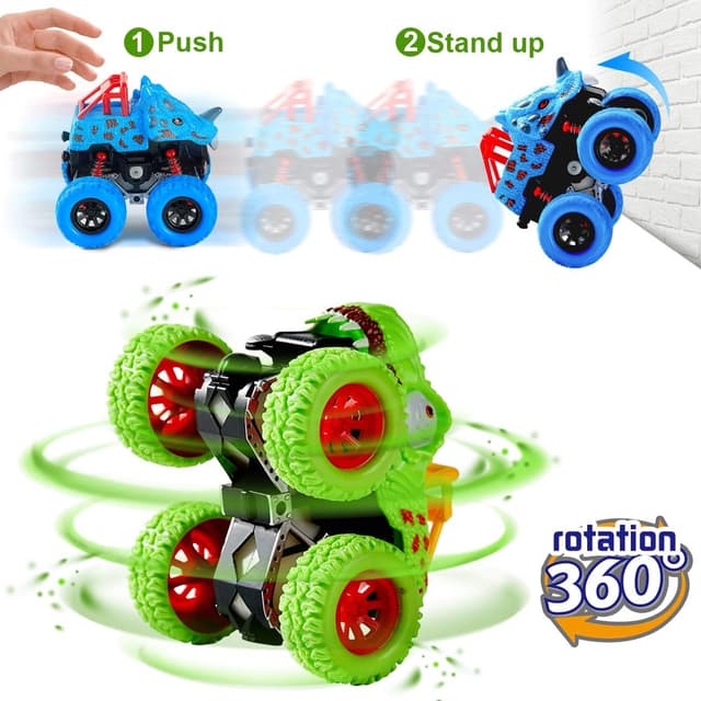 Thumbnail 4 de LODBY Dinosaur Toys Push and Go Truck 2-Pack