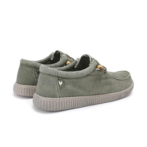 Detalle de WALK IN PITAS WP150 WALLABI Washed mocasines náuticos sin cordones en kaki