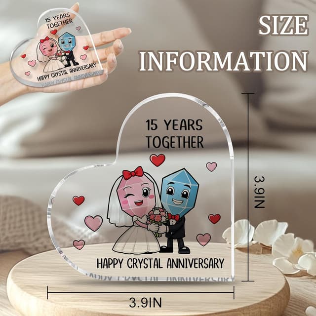 Thumbnail 1 de 15th Wedding Anniversary Plaque Keepsake