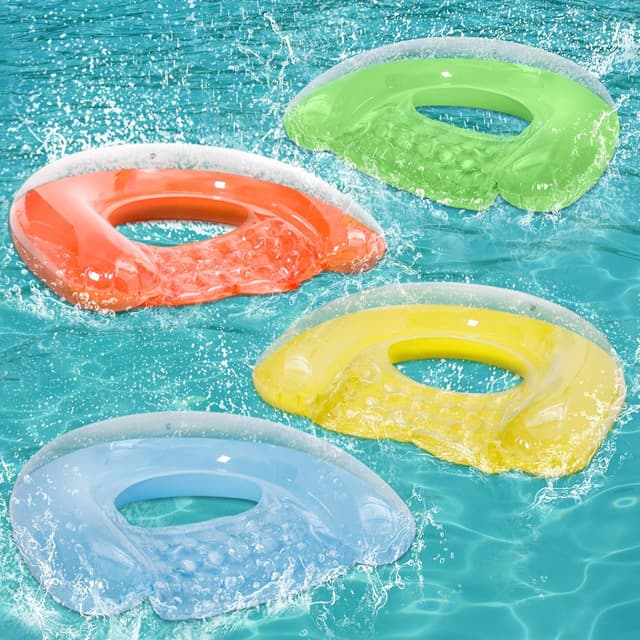 Detalle de 4-Pack U-Shaped Inflatable Pool Chair Floats for Adults (52" x 38") by PuppyuWill
