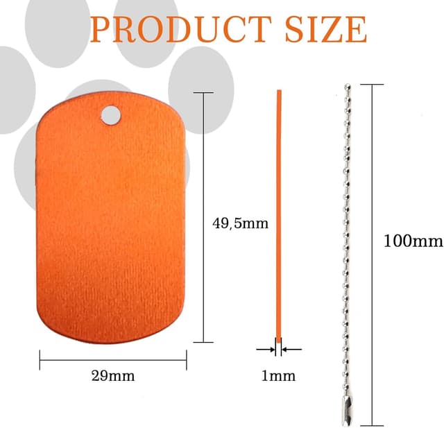 Detalle 2 de LALAGO 30 Aluminium Hundemarken DIY Dog Tag