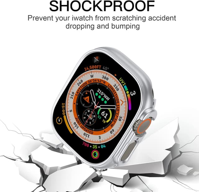 Detalle 2 de Adepoy Hard Protective Bumper Case for Apple Watch Ultra 49mm (Ultra Thin, Full Coverage) – 2 Pack