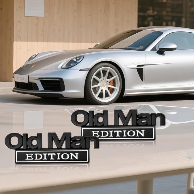 Thumbnail 3 de OCCOUMR Old Man Edition Auto-Emblem 2 Stück