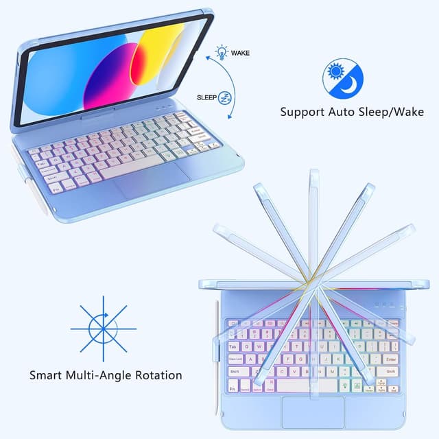 Thumbnail 6 de FUWANG Touch Keyboard Case 360° Rotate 11 inch