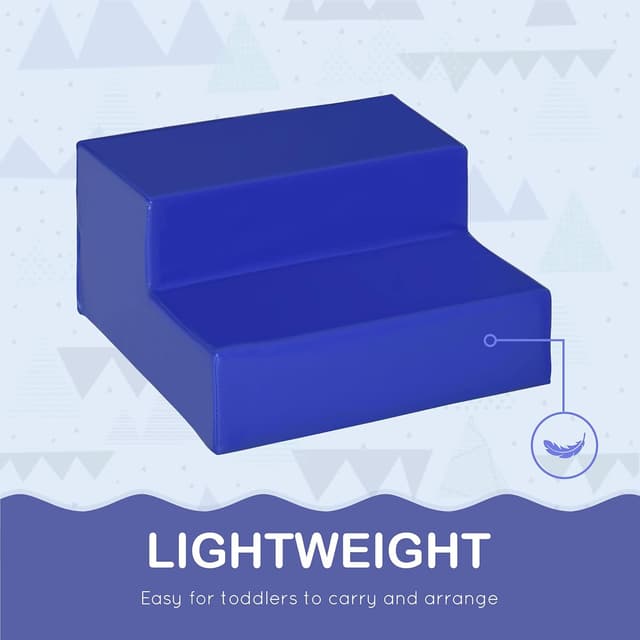 Detalle 2 de HOMCOM 4-piece Soft Play Climb and Crawl Foam Stairs & Ramp Set for Toddlers (1–3 years)