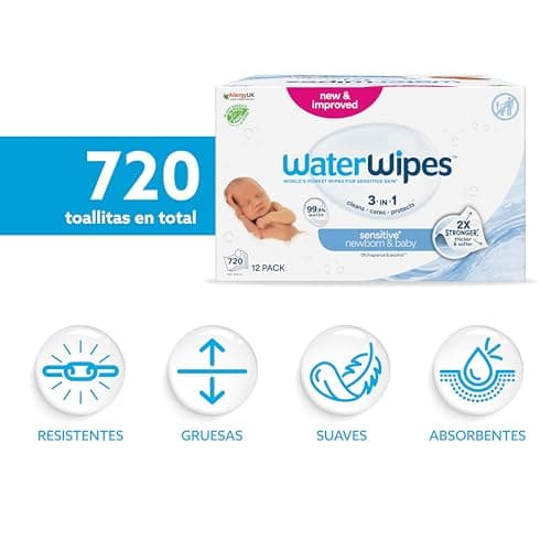 Detalle 2 de WaterWipes Sensitive+ Toallitas Recién Nacidos