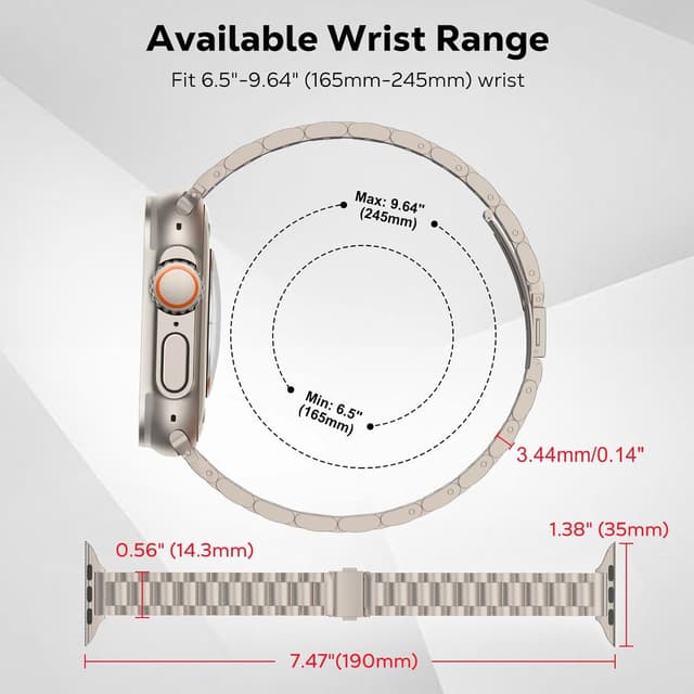 Detalle de MoKo thin band for Apple Watch 49mm