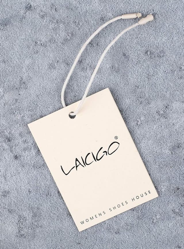 Detalle 2 de LAICIGO Women’s Pointed Toe Pumps with Ankle Strap and Chunky Block Heel