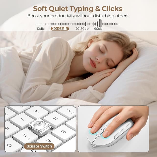 Detalle de Seenda SK38-3 wireless keyboard set