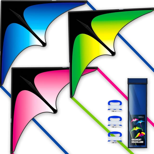 Detalle de SGftre Delta Kite Three Set for Kids and Adults — Easy-to-Fly Family Delta Kites for Parks and Beach