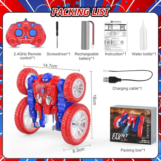 Thumbnail 5 de Mieryd Coche Spider 360° RC para niños 3–12