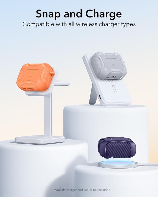 Thumbnail 6 de ESR Hülle für AirPods Pro 3 (2025, USB‑C) mit magnetischem Deckel – MagSafe-ready, Orange