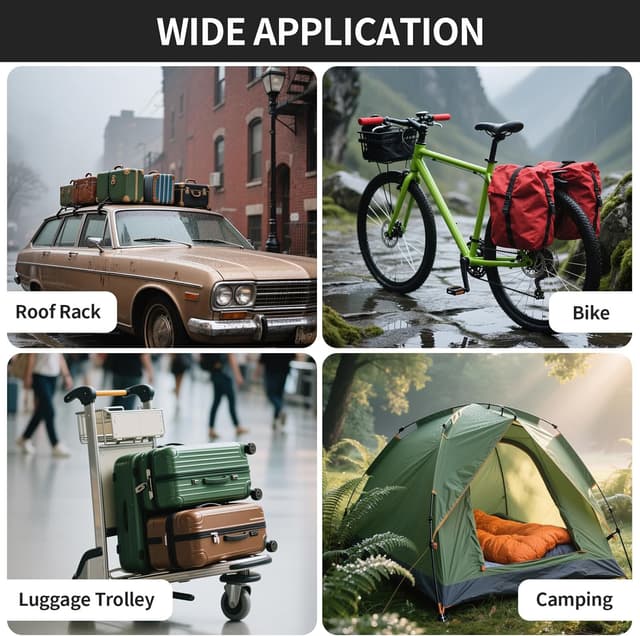 Thumbnail 6 de Bungee Cords with Hooks – 12-piece heavy duty set for caravan, camping, RVs and outdoor storage