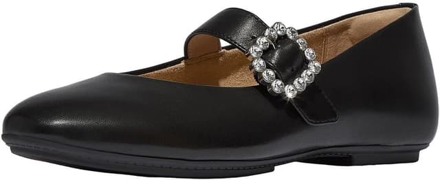 Detalle 2 de Fitflop Mary Jane women’s ballerina shoes in black