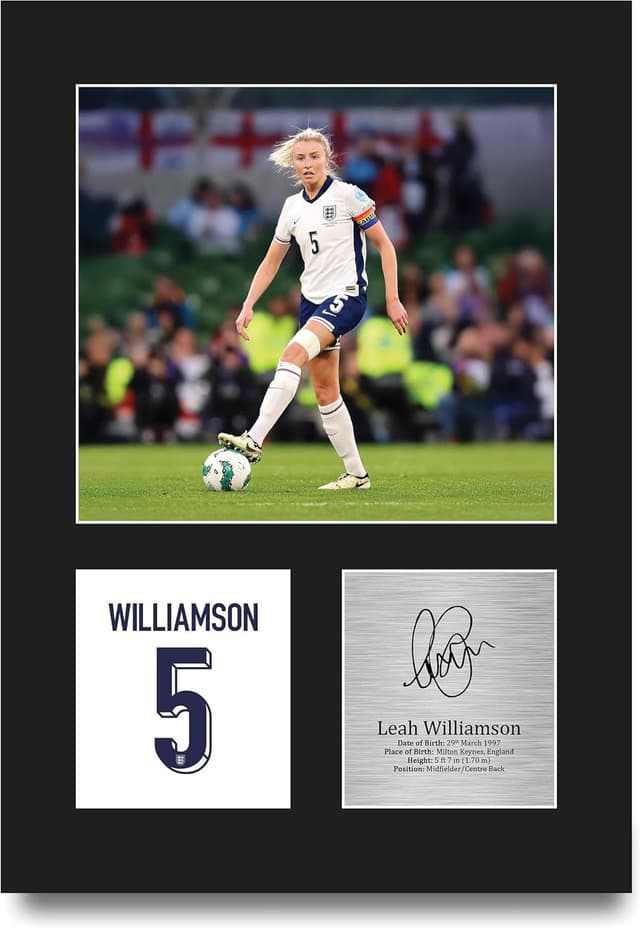 Detalle de HWC Trading Leah Williamson A4 Signed Print