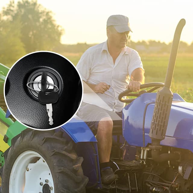 Thumbnail 6 de URQAT 12 clés d’allumage de remplacement universelles + 6 porte-clés (pour Bobcat/Liebherr/Kobelco, etc.)