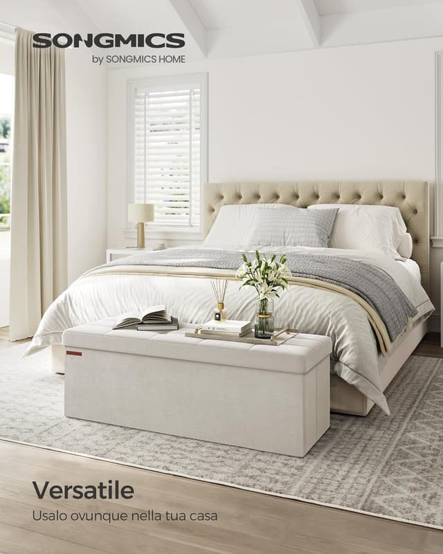 Thumbnail 3 de Songmics Cassapanca Pouf Contenitore 89 L