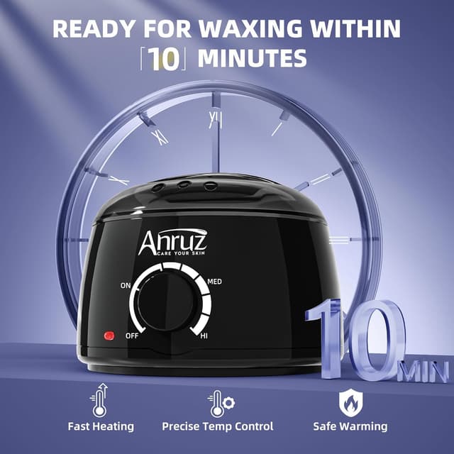 Detalle 2 de ANRUZ Waxing Set Black 400 g Wachswärmer
